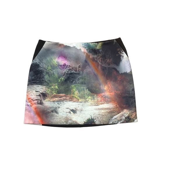 NEW Ted Baker London Silloh Rainbow Waterfall Mini Skirt Size 3 or Size 8 Medium - Picture 6 of 12
